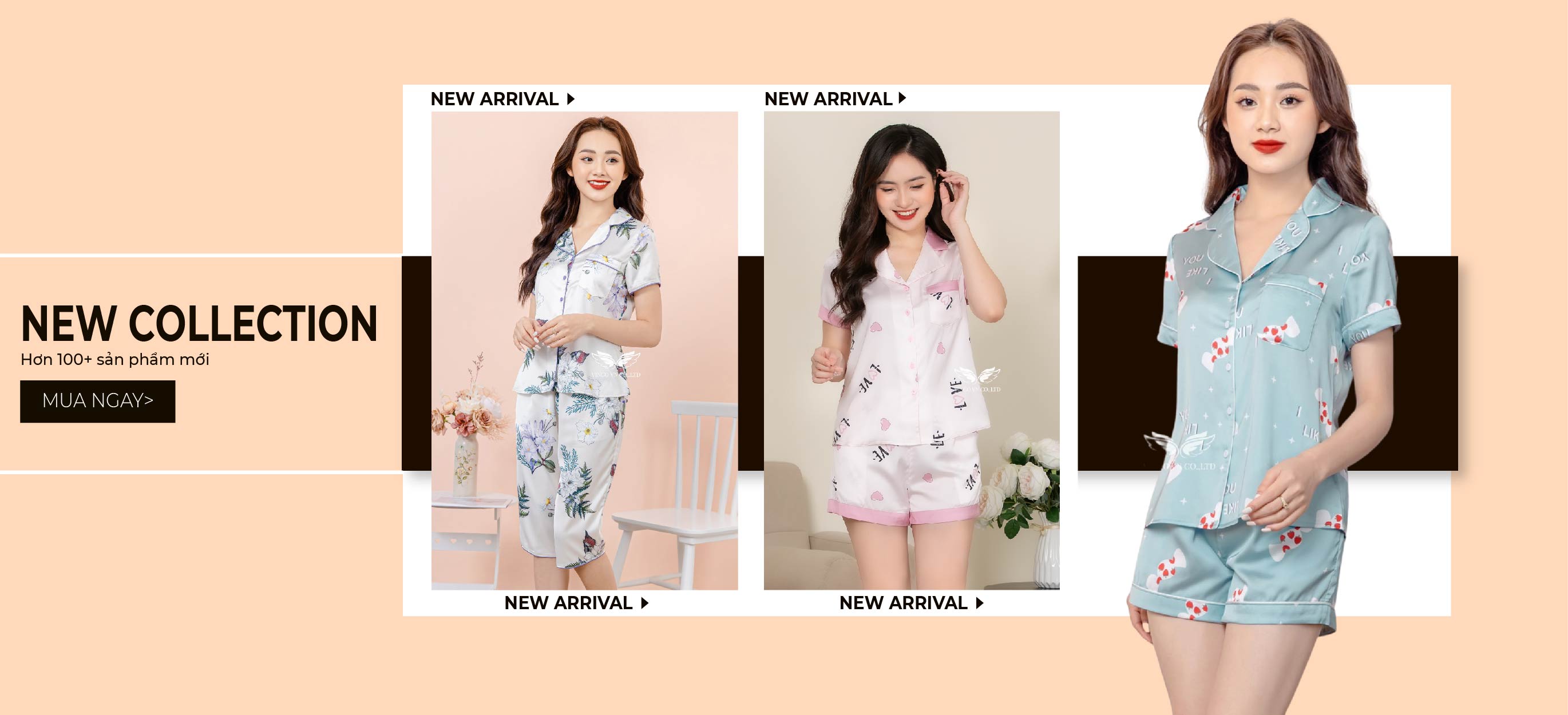 Thời trang cho mùa hè với pijama cộc tay thương hiệu Vingo - 3