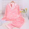 Đồ bộ mặc nhà pijama lụa tay dài quần dài H594
