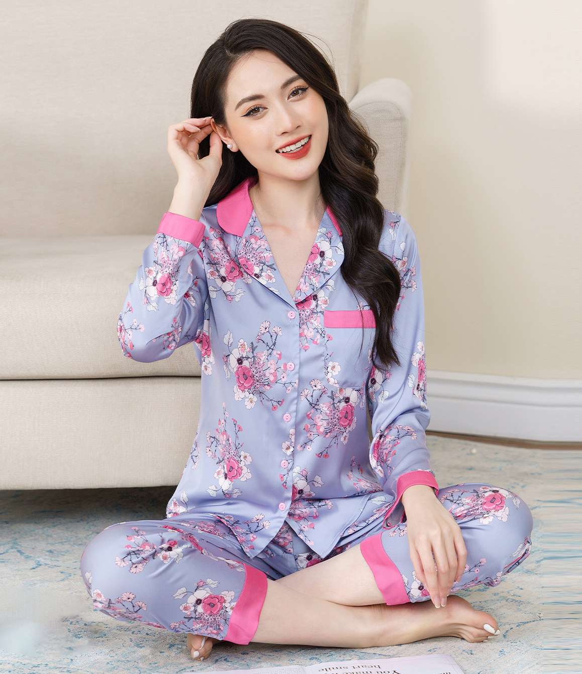 Bộ pijama H557 tay dài quần dài