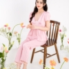 Bộ đồ mặc nhà pijama lụa cao cấp áo cộc quần dài H763