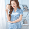 Đồ bộ mặc nhà pijama nữ tay cộc quần dài H888