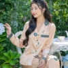 Đồ bộ mặc nhà pijama lụa tay dài quần dài H911