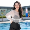 Bộ đồ bơi kèm áo voan trắng sexy B123