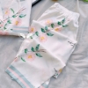 Đồ bộ mặc nhà nữ pijama lụa tay cộc quần dài H953