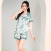 Đồ ngủ nữ pijama mặc nhà lụa pháp tay cộc quần cộ H934
