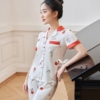 Đồ ngủ nữ pijama lụa mặc nhà tay cộc quần dài H962