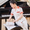 Đồ ngủ nữ pijama lụa mặc nhà tay cộc quần dài H962