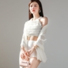 Đồ bơi nữ 2 mảnh cổ yếm kèm khăn choàng B216