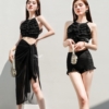Đồ bơi nữ 2 mảnh cổ yếm kèm khăn choàng B216