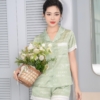 Đồ ngủ nữ pijama lụa mặc nhà tay cộc quần cộc chữ pháp H1006