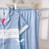 Đồ ngủ nữ lụa pijama mặc nhà tay cộc quần lửng chữ Vingo H1021