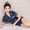 Đồ ngủ nữ lụa mặc nhà tay cộc quần cộc H1009