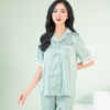 do bo pijama lụa huong tao tay coc quan dai H1035